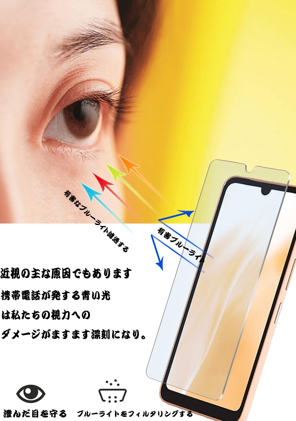 【美品】arrowsWe2　128GBケースブルーライトカットフィルム2枚セット Amazon | 【ブルーライトカット 93%】【2+2枚入り】Arrows We2 F